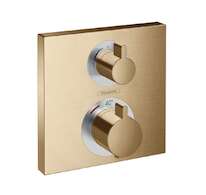 Hansgrohe Ecostat Square - Termostatická baterie pod omítku pro 2 spotřebiče, kartáčovaný bronz 15714140