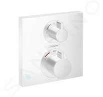 Hansgrohe Ecostat Square - Termostatická baterie pod omítku pro 2 spotřebiče, matná bílá 15714700