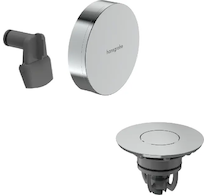 Hansgrohe Exafill - Vrchní sada k vanové odtokové a přepadové soupravě s napouštěním, Push-Open, chrom/chrom 58131000