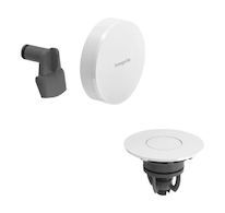 Hansgrohe Exafill - Vrchní sada k vanové odtokové a přepadové soupravě s napouštěním, Push-Open, lesklá bílá/matná bílá 58119700