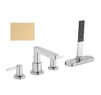 Hansgrohe Finoris - Baterie na okraj vany, 4-otvorová instalace, sBox, kartáčovaný bronz 76444140