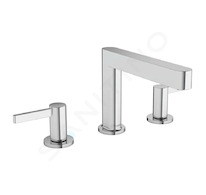 Hansgrohe Finoris - Umyvadlová baterie 110, 3-otvorová instalace, s výpustí Push-Open, EcoSmart, chrom 76033000