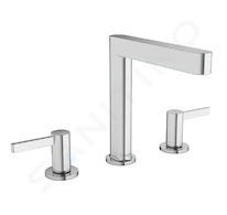 Hansgrohe Finoris - Umyvadlová baterie 160, 3-otvorová instalace, s výpustí Push-Open, EcoSmart, chrom 76034000