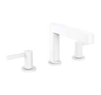 Hansgrohe Finoris - Umyvadlová baterie, 3-otvorová instalace, s výpustí Push-Open, EcoSmart, matná bílá 76033700