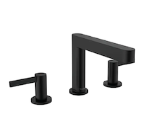 Hansgrohe Finoris - Umyvadlová baterie, 3-otvorová instalace, s výpustí Push-Open, EcoSmart, matná černá 76033670