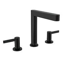 Hansgrohe Finoris - Umyvadlová baterie, 3-otvorová instalace, s výpustí Push-Open, EcoSmart, matná černá 76034670