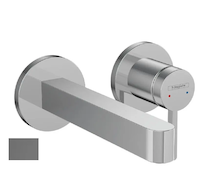 Hansgrohe Finoris - Umyvadlová baterie pod omítku, s výpustí, 2-otvorová instalace, EcoSmart, kartáčovaný černý chrom 76051340