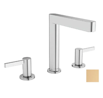 Hansgrohe Finoris - Umyvadlová baterie, s výpustí Push-Open, 3-otvorová instalace, EcoSmart, kartáčovaný bronz 76034140