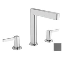 Hansgrohe Finoris - Umyvadlová baterie, s výpustí Push-Open, 3-otvorová instalace, EcoSmart, kartáčovaný černý chrom 76034340