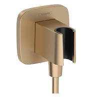 Hansgrohe Fixfit - Sprchové kolínko s držákem, kartáčovaný bronz 26887140