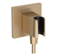Hansgrohe Fixfit - Sprchové kolínko s držákem, kartáčovaný bronz 26889140