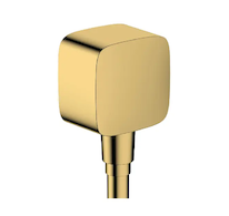 Hansgrohe Fixfit - Sprchové kolínko se zpětným ventilem, leštěný vzhled zlata 26457990