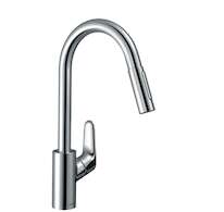 Hansgrohe Focus M41 - Dřezová baterie Focus s výsuvnou sprškou, EcoSmart, chrom 31833000