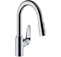 Hansgrohe Focus M42 - Dřezová baterie M4216-H180 s výsuvnou sprškou, sBOX, chrom 71821000