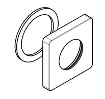 Hansgrohe  - Krycí rozeta, matná černá 93161670