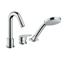 Hansgrohe Logis - Baterie na okraj vany, 3-otvorová instalace, chrom 71310000