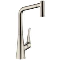 Hansgrohe M71 - Dřezová baterie M7116-H320 s výsuvnou sprškou, sBOX, vzhled nerezu 73801800