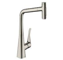 Hansgrohe M71 - Dřezová baterie M7117-H320 s výsuvnou sprškou, sBOX, vzhled nerezu 73816800