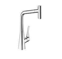 Hansgrohe M71 - Dřezová baterie Metris Select s výsuvnou koncovkou, EcoSmart, chrom 14786000