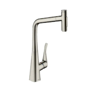 Hansgrohe M71 - Dřezová baterie Metris Select s výsuvnou sprškou, vzhled nerezu 73820800