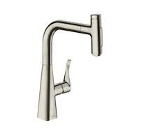 Hansgrohe M71 - Dřezová baterie Metris Select s výsuvnou sprškou, vzhled nerezu 73822800