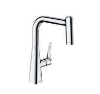 Hansgrohe Metris - Dřezová baterie s výsuvnou sprškou, chrom 14834000