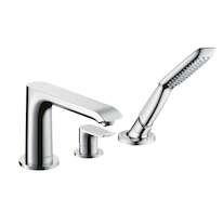 Hansgrohe Metris New - Baterie na okraj vany, 3-otvorová instalace, chrom 31190000