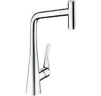 Hansgrohe Metris Select - Dřezová baterie s výsuvnou koncovkou, chrom 14884000