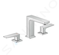 Hansgrohe Metropol - Umyvadlová baterie s výpustí Push-Open, 3-otvorová instalace, chrom 32514000