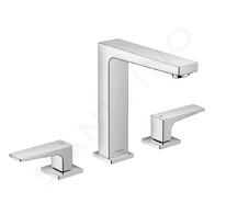 Hansgrohe Metropol - Umyvadlová baterie s výpustí Push-Open, 3-otvorová instalace, chrom 32515000