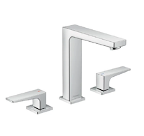 Hansgrohe Metropol - Umyvadlová baterie s výpustí Push-Open, 3-otvorová instalace, chrom 32515000