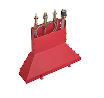 Hansgrohe Montážní tělesa - Základní těleso čtyřotvorové vanové baterie na okraj vany 13444180