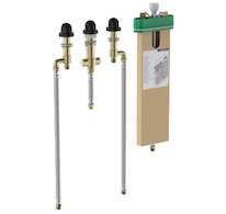 Hansgrohe Montážní tělesa - Základní těleso pro čtyřotvorovou baterii na okraj vany 13440180