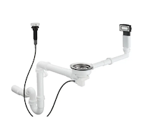 Hansgrohe Odtokové soupravy - Automatická odtoková a přepadová souprava pro jednodřez, nerezová ocel 43931800