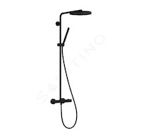 Hansgrohe Pulsify S Puro - Sprchový set s termostatem, průměr 26 cm, 1 proud, EcoSmart, matná černá 24223670