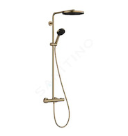 Hansgrohe Pulsify S Puro - Sprchový set s termostatem, průměr 26 cm, 3 proudy, kartáčovaný bronz 24237140