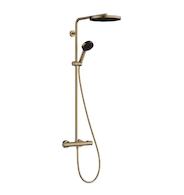Hansgrohe Pulsify S Puro - Sprchový set s termostatem, průměr 26 cm, 3 proudy, kartáčovaný bronz 24237140