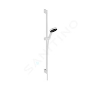 Hansgrohe Pulsify Select - Set sprchové hlavice, 3 proudy, EcoSmart, tyče 96 cm a hadice, matná bílá 24171700