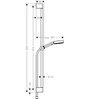 Hansgrohe Pulsify Select - Set sprchové hlavice, 3 proudy, tyče 96 cm a hadice, matná bílá 24170700