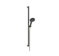 Hansgrohe Raindance Alive Select S - Set sprchové hlavice, tyče a hadice, 3 proudy, EcoSmart, kartáčovaný černý chrom 24601340