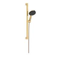Hansgrohe Raindance Alive Select S - Set sprchové hlavice, tyče a hadice, 3 proudy, EcoSmart, leštěný vzhled zlata 24600990