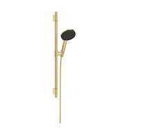 Hansgrohe Raindance Alive Select S - Set sprchové hlavice, tyče a hadice, 3 proudy, EcoSmart, leštěný vzhled zlata 24602990