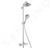 Hansgrohe Raindance S - Sprchový set Showerpipe 240 s termostatem, 3 proudy,  EcoSmart 9 l/min, chrom 27116000
