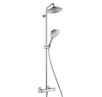 Hansgrohe Raindance S - Sprchový set Showerpipe 240 s termostatem, 3 proudy,  EcoSmart 9 l/min, chrom 27116000