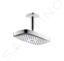 Hansgrohe Raindance Select E - Hlavová sprcha 300 2jet s přívodem od stropu 10 cm, EcoSmart, chrom 26608000