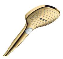 Hansgrohe Raindance Select E - Sprchová hlavice, 3 proudy, EcoSmart+, leštěný vzhled zlata 28729990