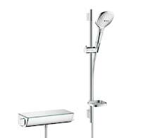 Hansgrohe Raindance Select E - Sprchový set 120 s termostatem Ecostat Select, 3 proudy, bílá/chrom 27038400