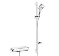 Hansgrohe Raindance Select E - Sprchový set 120 s termostatem Ecostat Select, 3 proudy, bílá/chrom 27039400
