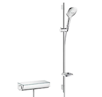 Hansgrohe Raindance Select E - Sprchový set 120 s termostatem Ecostat Select, 3 proudy, bílá/chrom 27039400