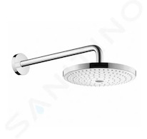 Hansgrohe Raindance Select S - Hlavová sprcha 240, 2 proudy, EcoSmart 9 l/min, sprchové rameno 39 cm, bílá/chrom 26470400